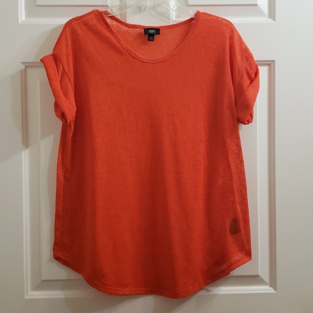 Bright orange lightweight top